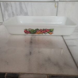 Glasbake Vintage  Milk Glass Casserole Dish 1.5 qt